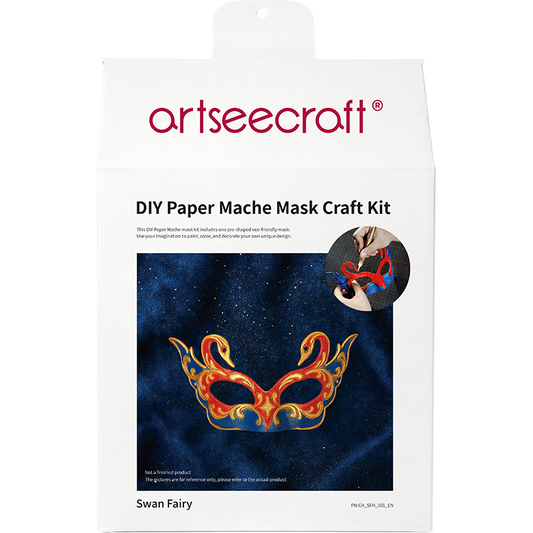 DIY Swan Fairy Paper Mache Half Mask Craft Kit