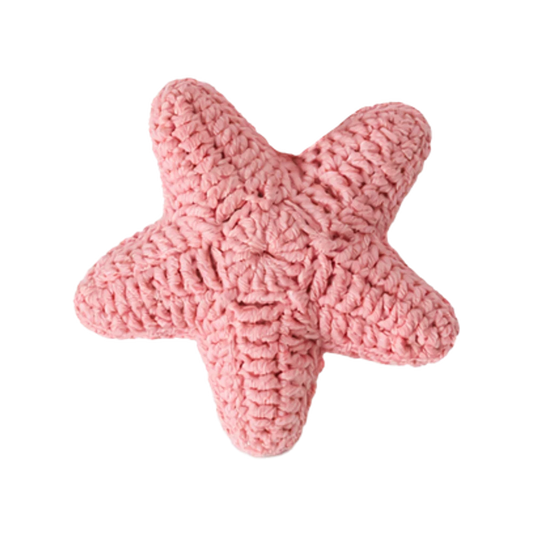 Starfish amigurumi crochet kit DIY craft set for handmade marine accessories and bag charms