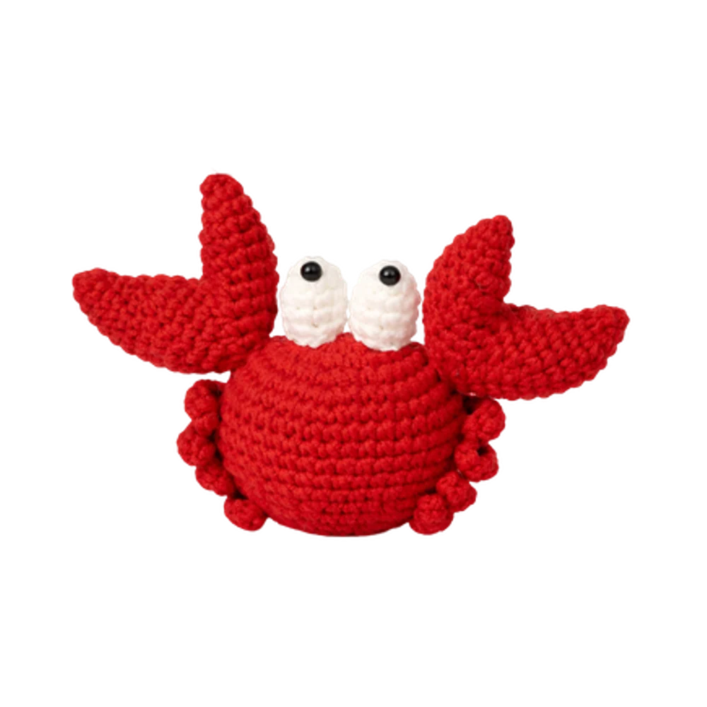 Crab crochet kit DIY craft set for handmade amigurumi sea animals and charms