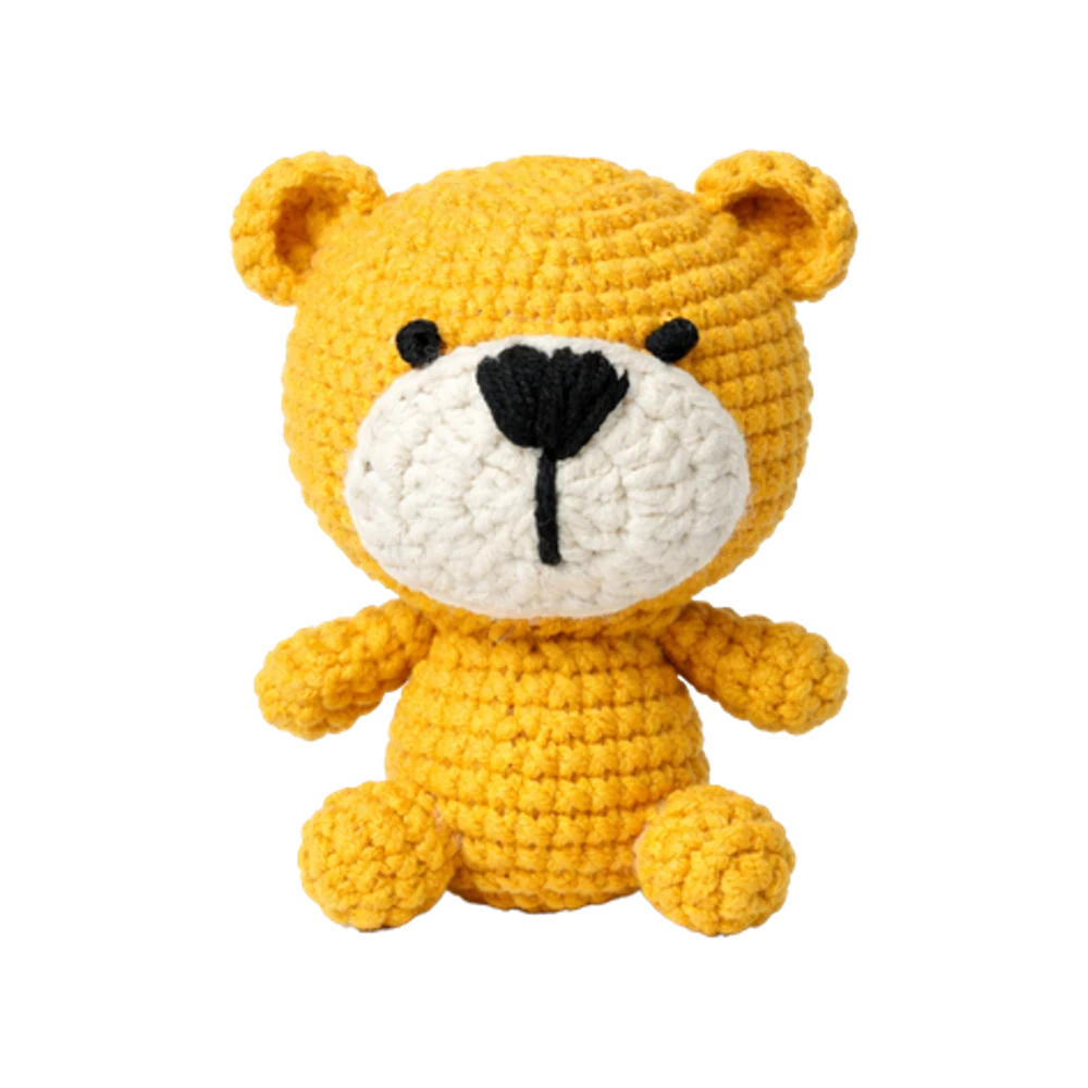 Bear amigurumi crochet kit DIY craft set for handmade animal accessories and keychains