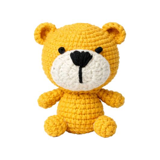 Bear amigurumi crochet kit DIY craft set for handmade animal accessories and keychains