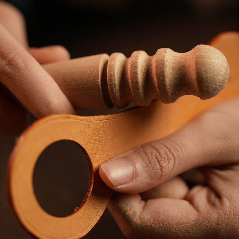 DIY Leather Circular Ring Shaped Waste Bag Dispenser