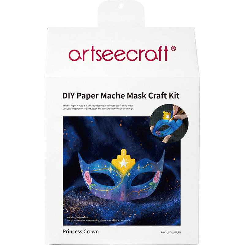 DIY Princess Crown Paper Mache Half Mask Craft Kit