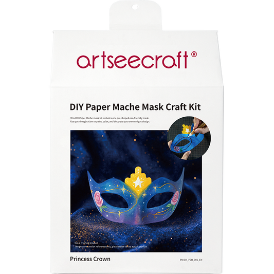 DIY Princess Crown Paper Mache Half Mask Craft Kit