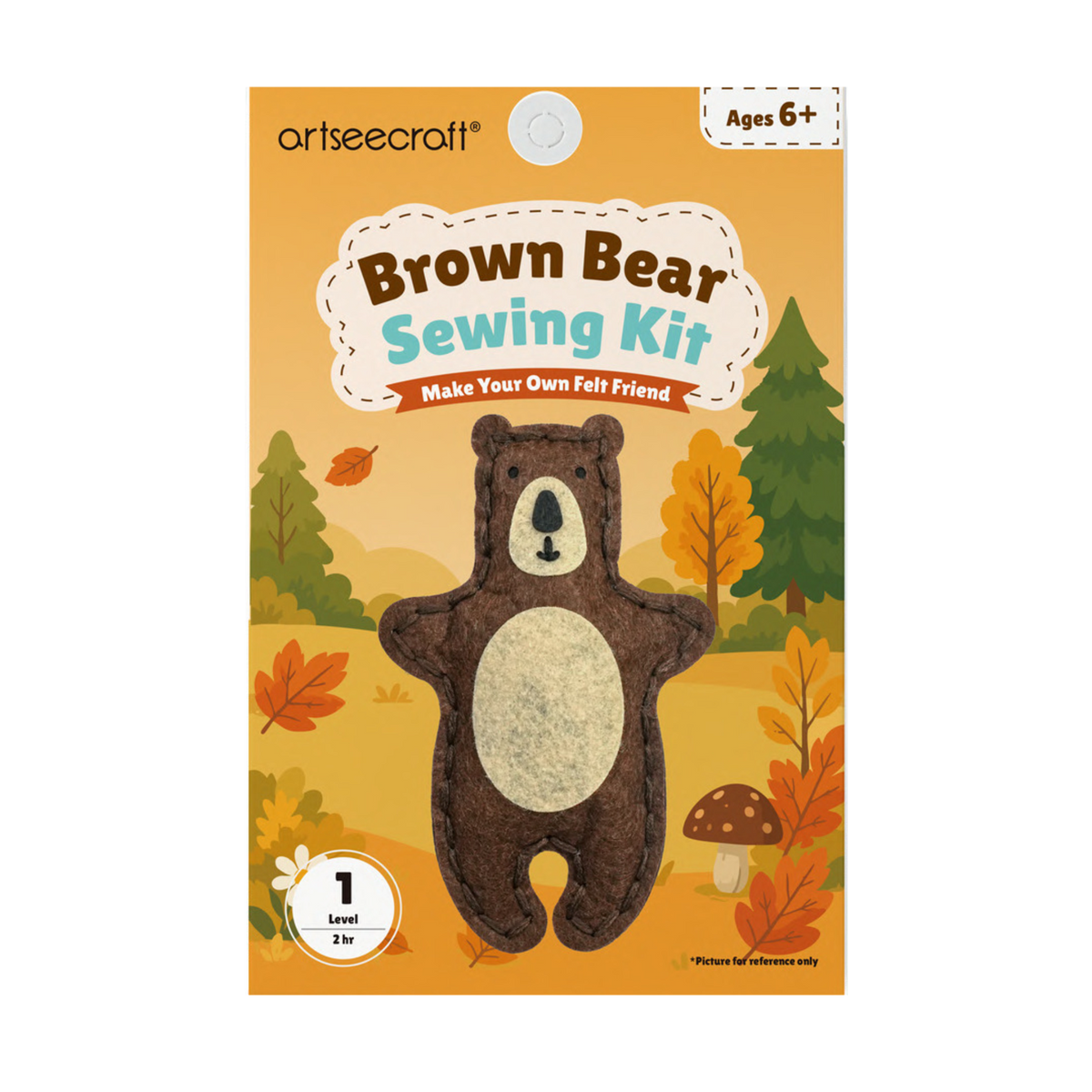 Brown Bear Felt Sewing Kit for Kids | Animal Craft Kit