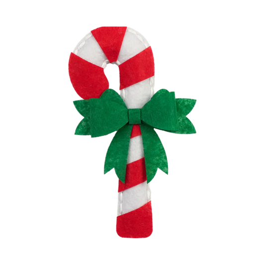Christmas candy cane felt sewing kit for kids holiday craft project