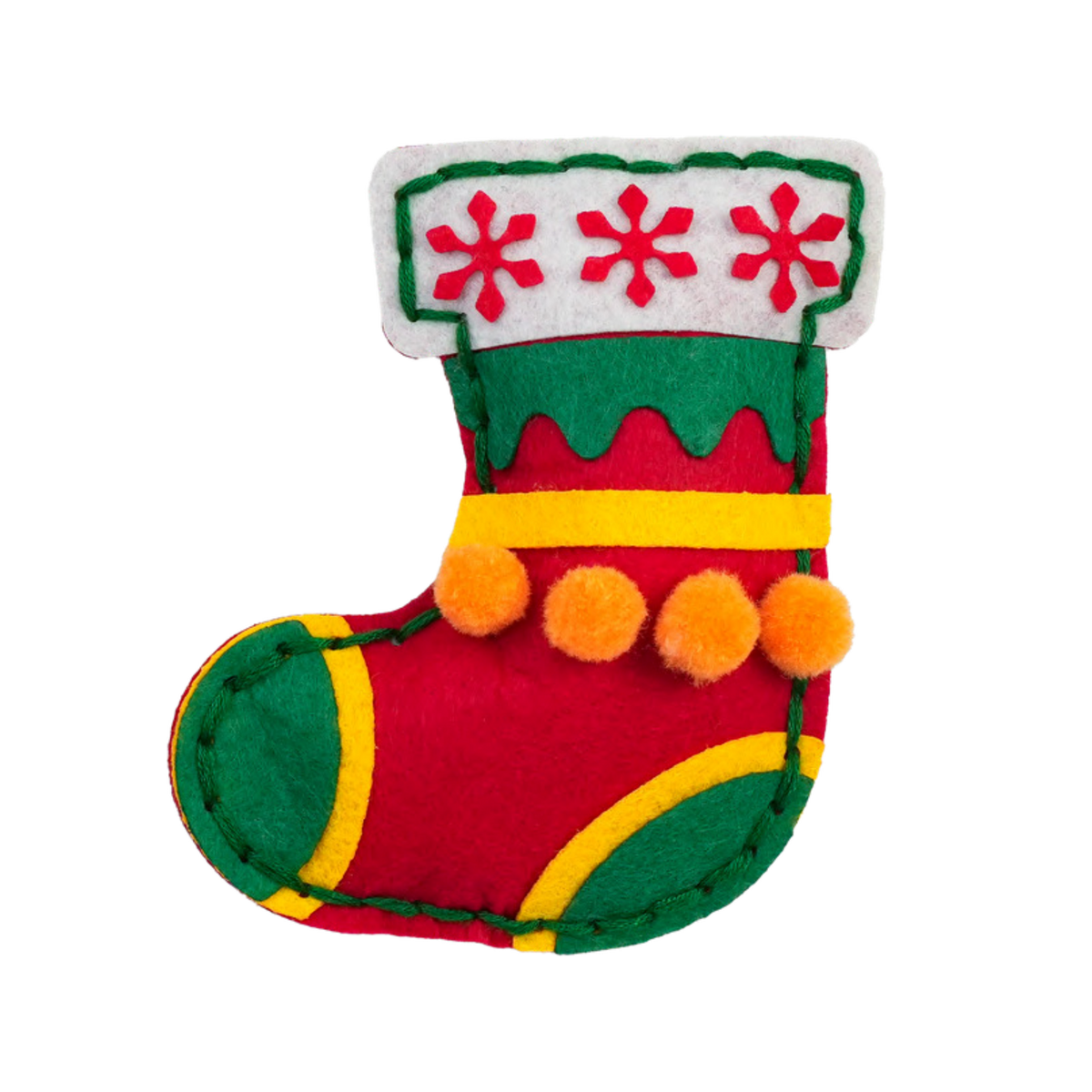 Christmas stocking felt sewing kit for kids holiday craft project
