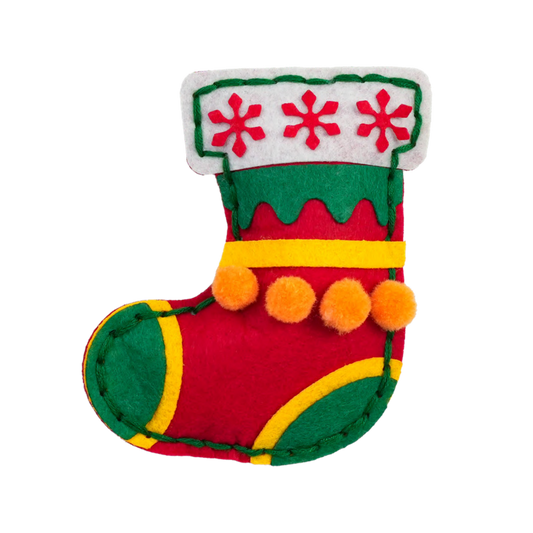 Christmas stocking felt sewing kit for kids holiday craft project
