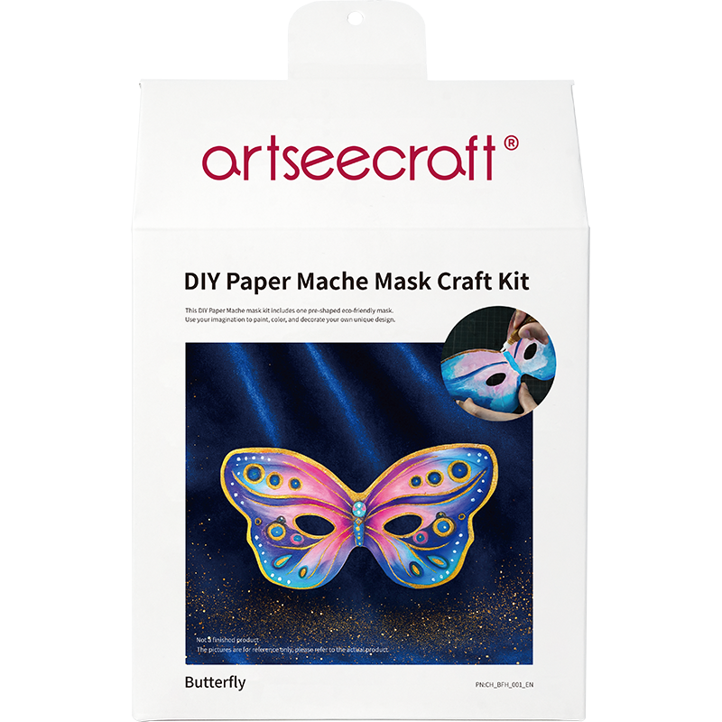 DIY Butterfly Paper Mache Half Mask Craft Kit