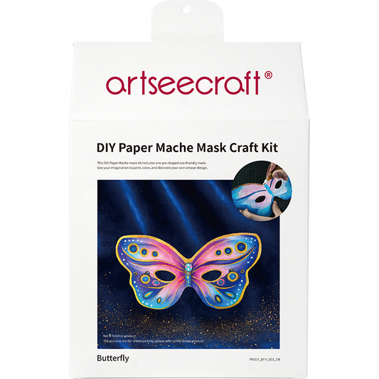 DIY Butterfly Paper Mache Half Mask Craft Kit