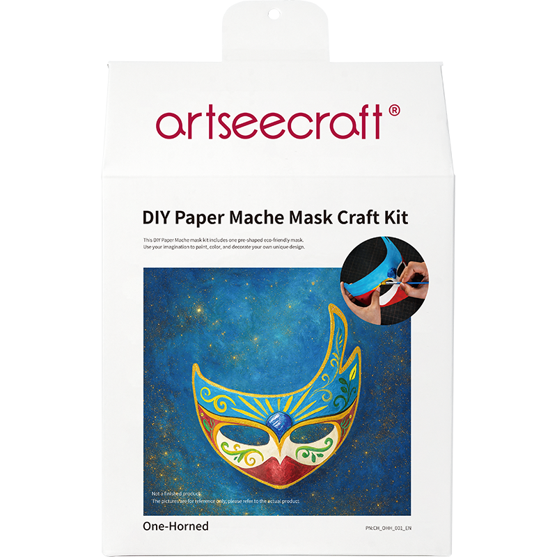 DIY Paper Mache Half Mask of The One-Horned Craft Kit