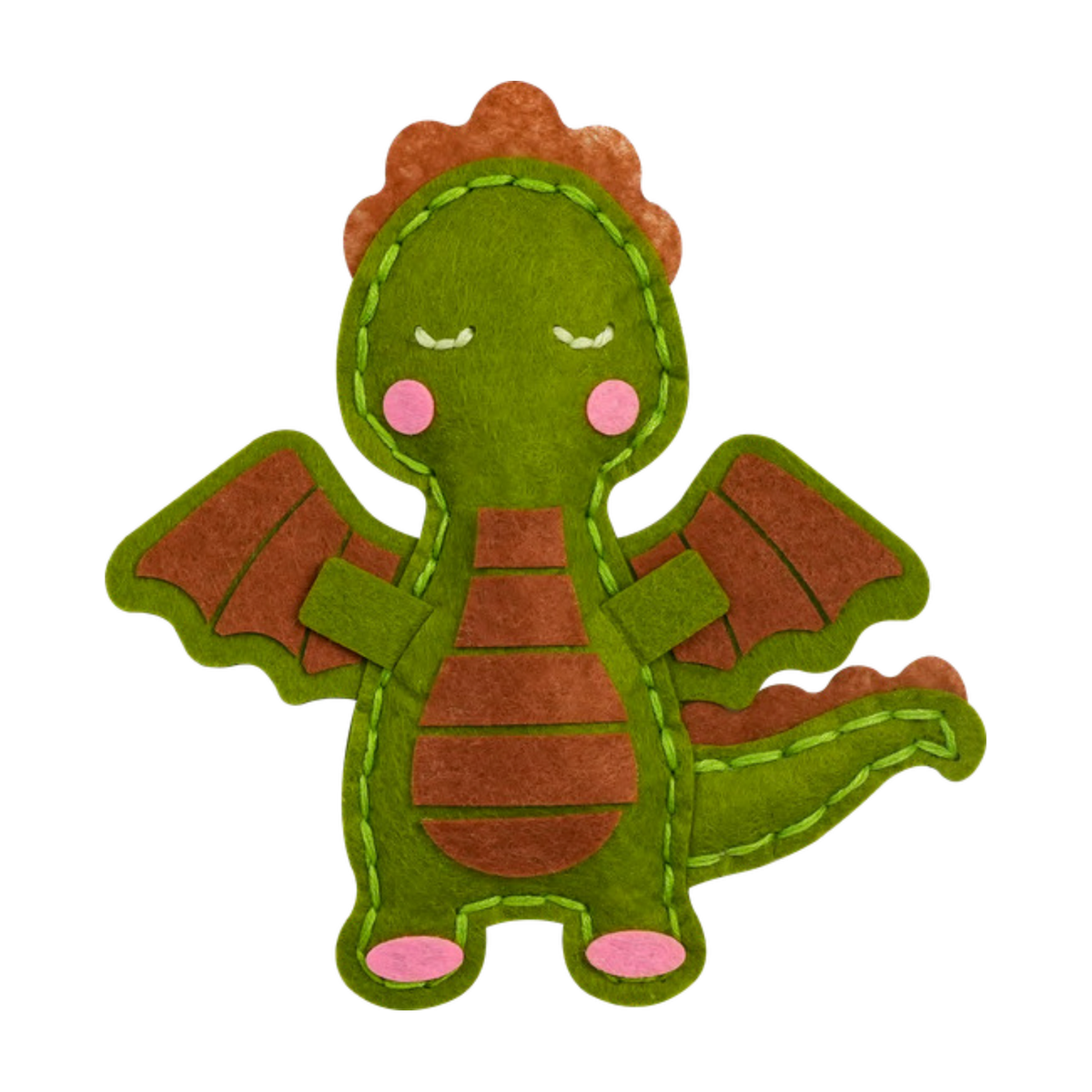 Dragon felt sewing kit for kids fantasy animal craft project