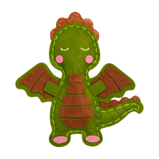 Dragon felt sewing kit for kids fantasy animal craft project