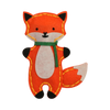 Fox felt sewing kit for kids beginner animal craft project