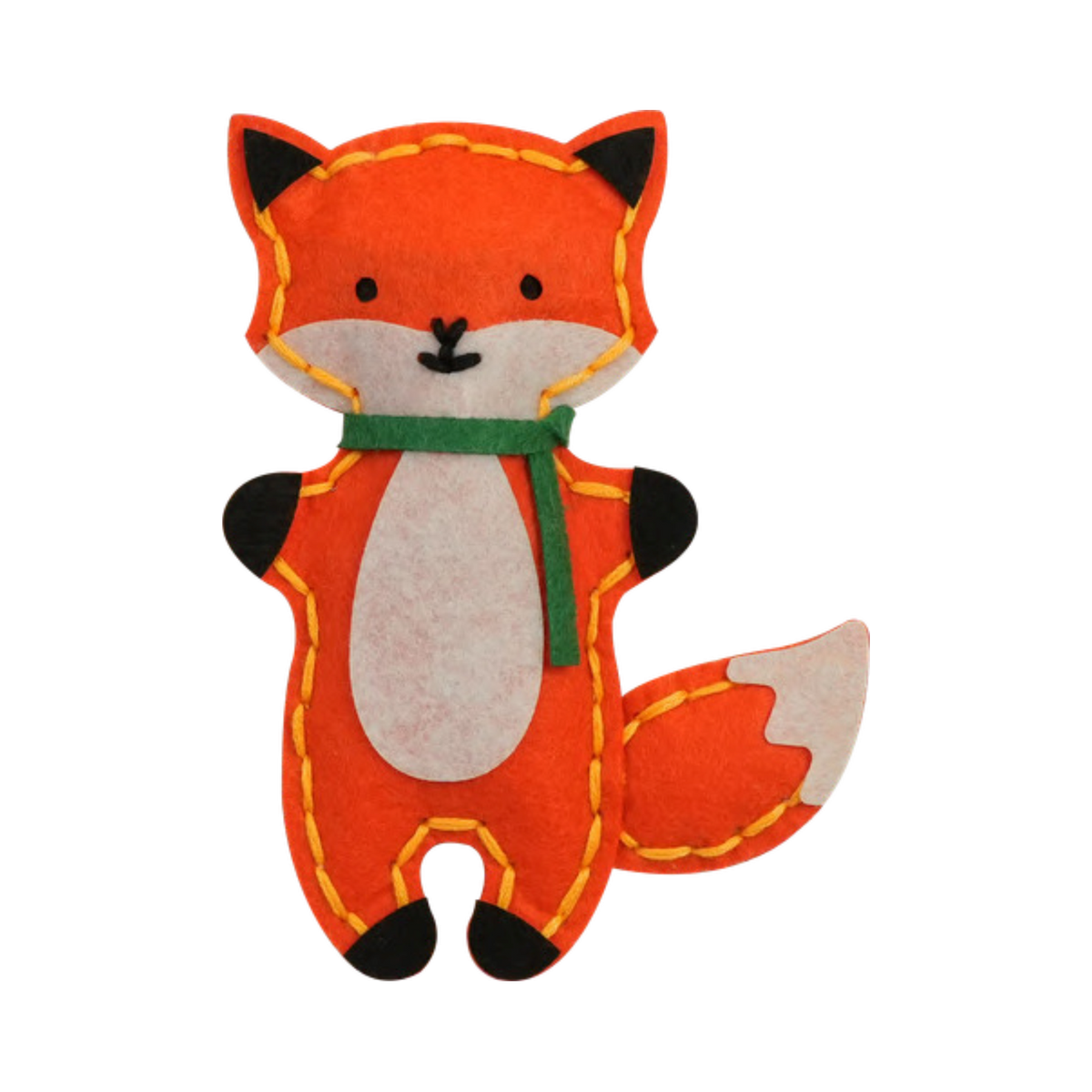 Fox felt sewing kit for kids beginner animal craft project