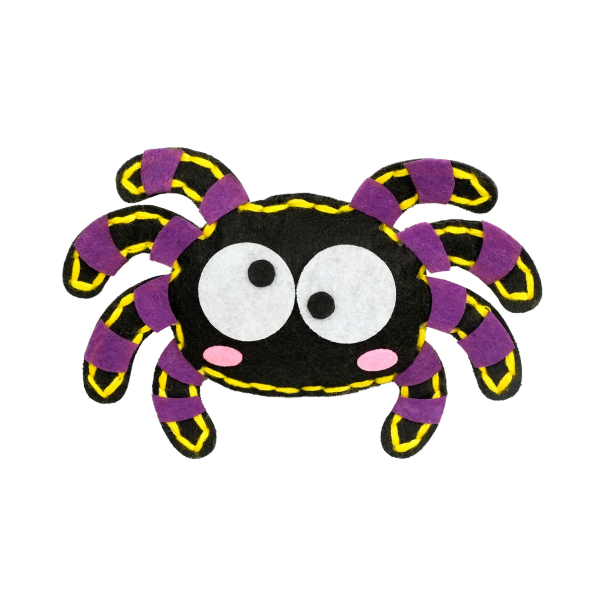 Halloween spider felt sewing kit for kids spooky craft project