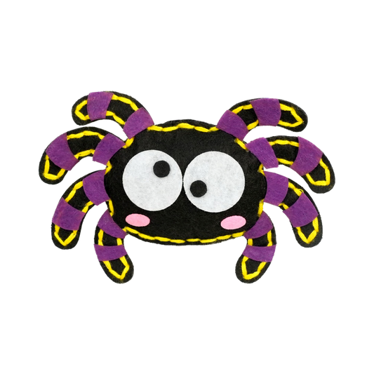 Halloween spider felt sewing kit for kids spooky craft project