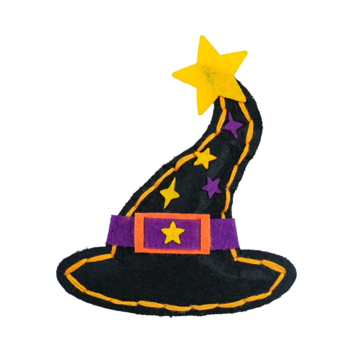 Halloween witch hat felt sewing kit for kids magical craft project