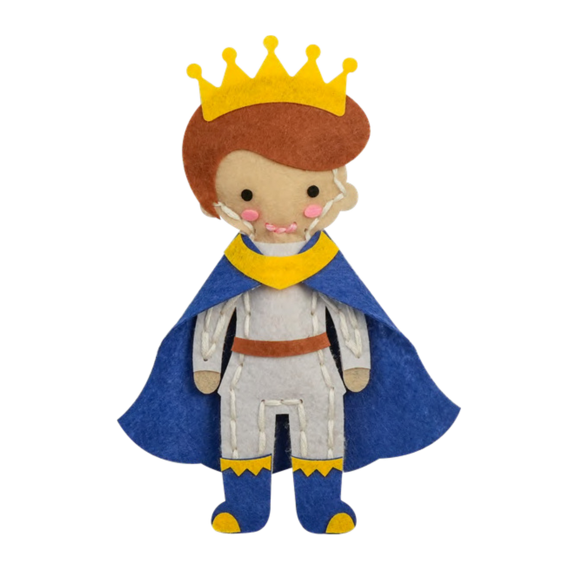 Prince felt sewing kit for kids fairy-tale character craft project