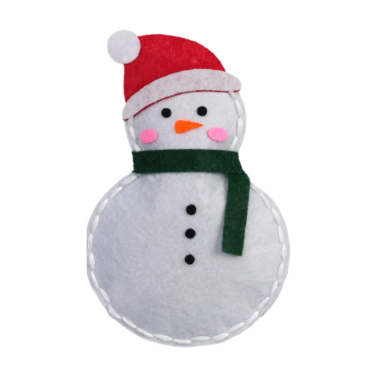 Christmas snowman felt sewing kit for kids festive craft project