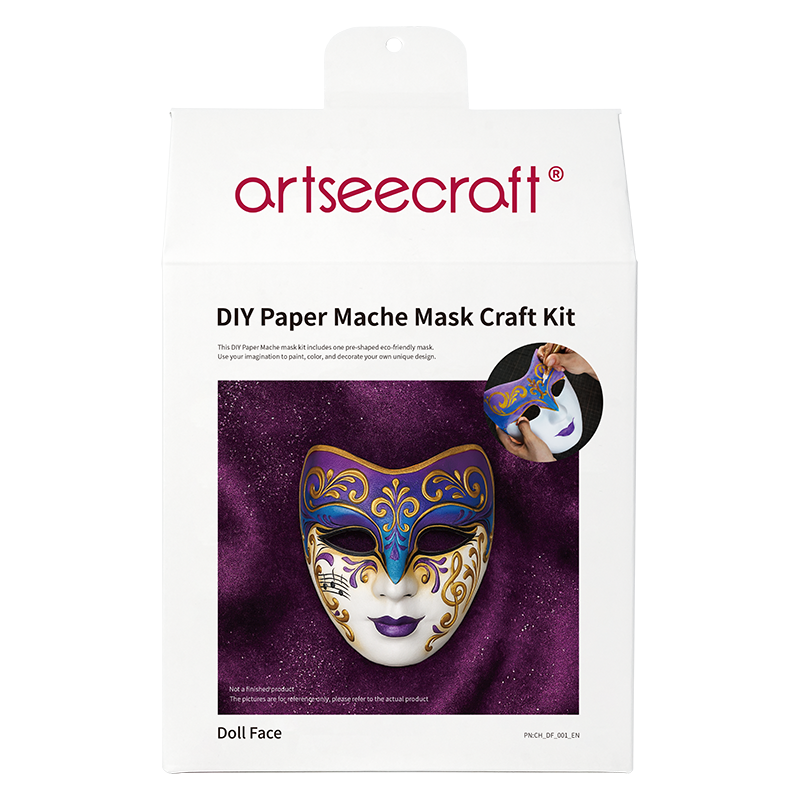 DIY Doll Face Paper Mache Mask Craft Kit