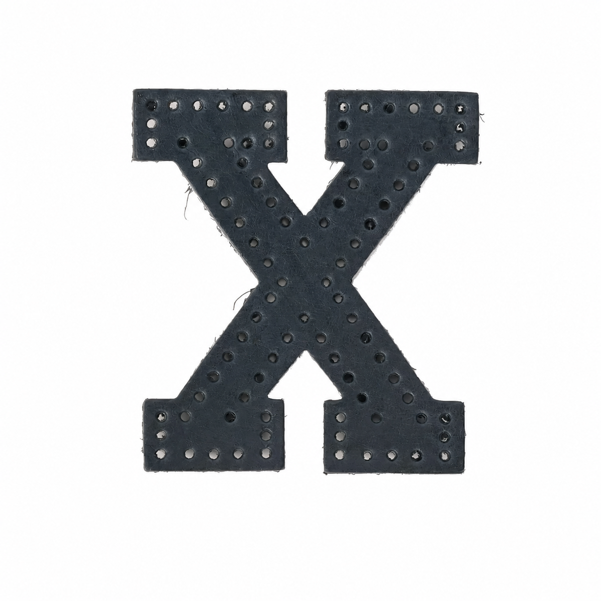 Leather Letter X DIY Craft Kit | Handcrafted Monogram Initial Bag Charm